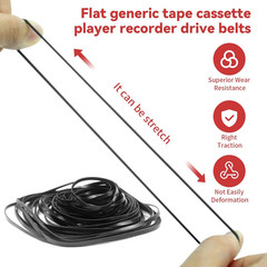 50pcs Cassette Recorder Rubber Belts 2mm Mix 40-135mm – Tape Player Repair Kit