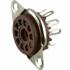 NEW – 9 Pin Belton Socket, Bottom Mount Micalex .75″ chassis hole