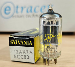 12AX7A SYLVANIA VINTAGE TUBE 17MM PLATE 12AX7 NOS NIB (1967) *eTRACER* #12K