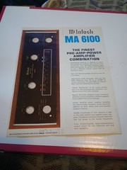 MCINTOSH MA 6100 VINTAGE BROCHURE – ORIGINAL And Authentic