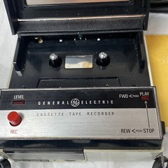 Vintage GE Cassette Tape Recorder M8321A With Original Box & Manual TESTED -READ