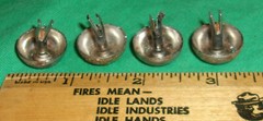 (4) 5/8 Inch Tin Bottom Feet for an Old Amp Bassik?