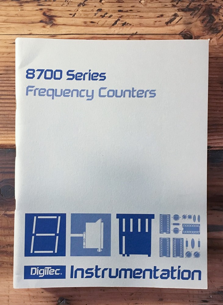 Digitec 8700 Series Frequency Counter User / Owner Manual *Original*