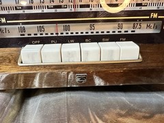 Vintage Working Table Top Stereo w/ tuning eye Philips B5X43A Made in Holland