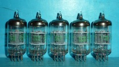 5 GE General Electric JAN-12AT7WC 6201 Tubes Sup Rods Copper Posts Tested