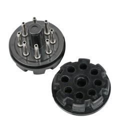 New 2pc Bakelite Octal 8pin Tube Base For 6sn7 El34 Power Plug Black