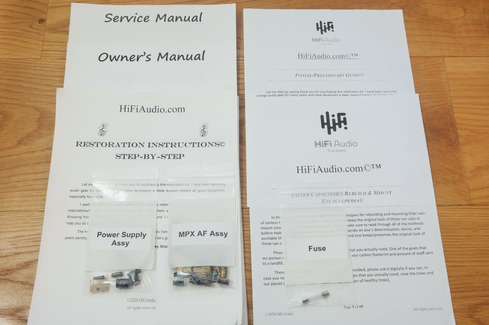 Pioneer TX-9500 II rebuild restoration recap service kit fix repair capacitor