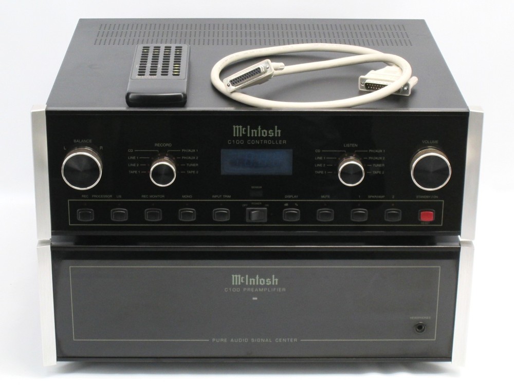 McIntosh C100 Preamplifier & Controller w/ Cable + Remote + Manual