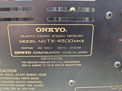 Vintage Onkyo TX-4500 MKII Stereo Receiver at 60 Watts per Channel(works Read)
