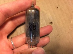 Vintage Sylvania 12BY7 Tube 1956 tested good Smoked Glass