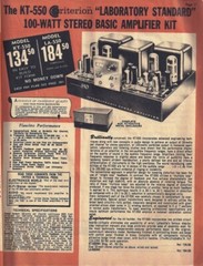 Lafayette KT-550 amplifier rebuild restoration Capacitor Kit repair instruction