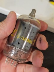 2 Sylvania 6JF6 Beam Power Pentode Valve- BangyBang Tubes BOTH PERFECT NEW