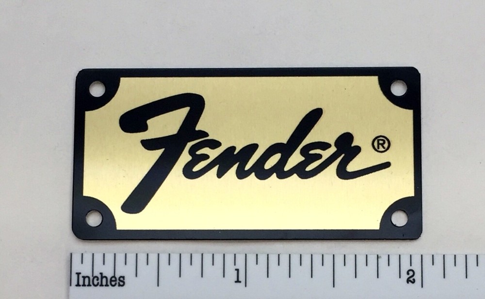 Fender Amp or Case Logo Badge Custom Made Metal with Screws