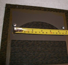 PAIR Vintage Metal Frame 8″ Speaker Baffle Grills w Cloth for Box, Wall, Ceiling