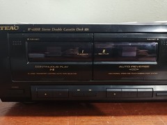 TEAC W-488R Dual Cassette Deck Stereo Tested w/ Manual A/V Cables Blank Tape