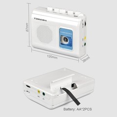 Retro Portable Cassette Player with Built-in Speaker & Mic – 4.57 x 3.54 inch