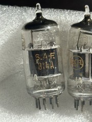 (2) MATCHING DATE CODE NOS RCA 5814 A Black Plate USAF Tubes ~ 1960 ~TEST STRONG