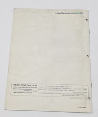 TEAC AN-180 Noise Reduction Unit Instruction Manual Original
