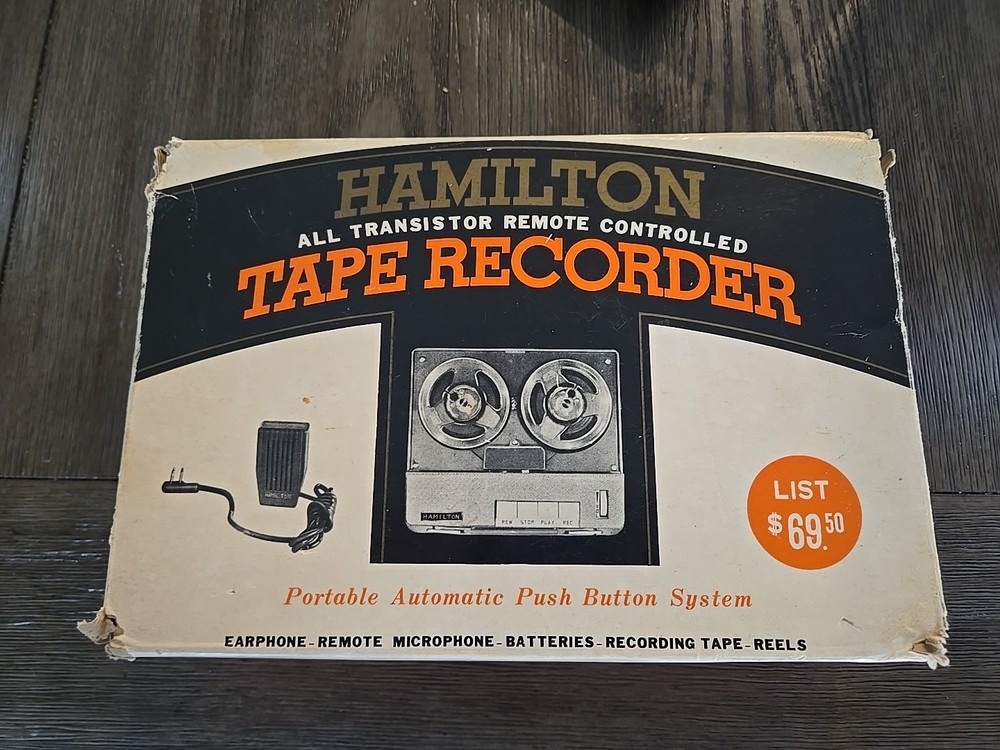 VTG Hamilton Model 900 Transistor Remote Controlled Tape Recorder Reel To Reel