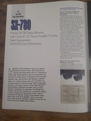 Pioneer SX-780 Stereo Receiver DC Power Amplification Original Brochure Pamphlet