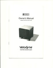 Velodyne Subwoofer Owner’s Manual User Guide Models VA-810x VA-1012X