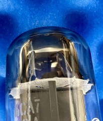 TWO GE 6CA7 EL34 Tubes /Amplitrex 👍/ STRONG PLATE CURRENTS / OO Disc Getter ’83