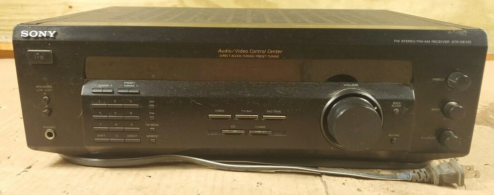 Vintage 1990s Sony AM/FM AV 2 Channel Stereo Receiver STR-DE135 Tested Working