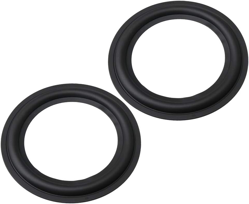 2PCS 6.5″ Black Speaker Surround Kits Rubber Woofer Repair US