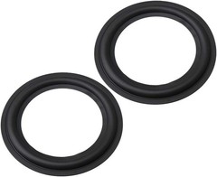 2PCS 6.5″ Black Speaker Surround Kits Rubber Woofer Repair US