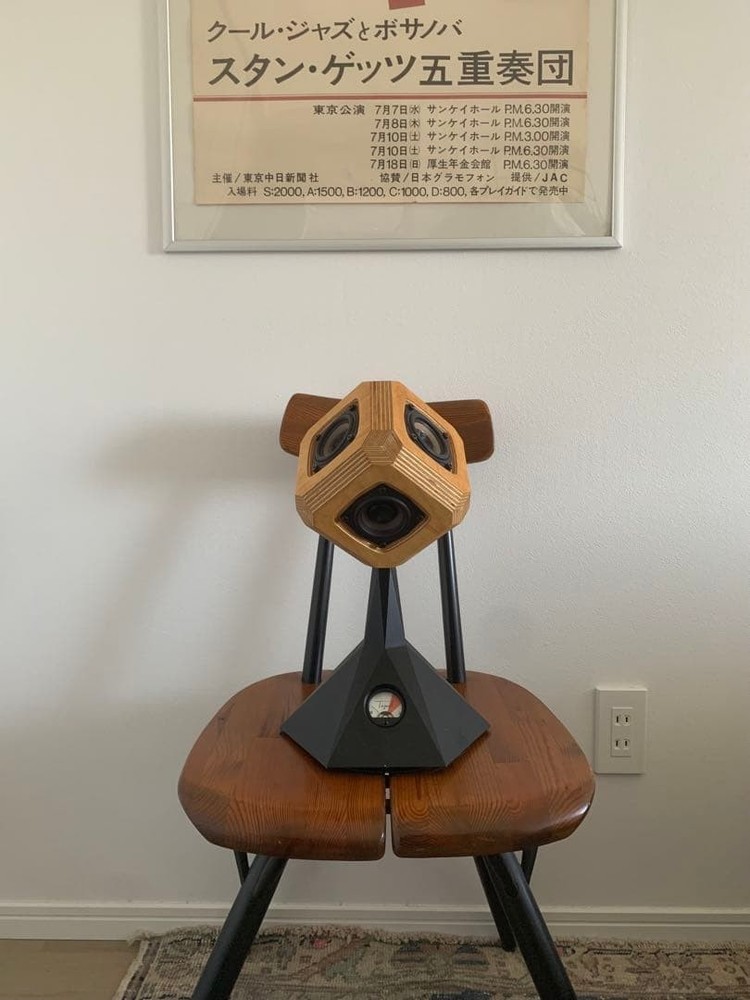 RARE TAGUCHI VOICE ACTIVE SPEAKER DISCONTINUED WITH ORIGINAL WOOD CASE JP HIFI01