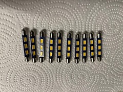 (10)WARM WHITE 43MM-6.3V-LED FESTOON LAMP/ MR73-MR77-MR78 – McIntosh DIAL LIGHTS