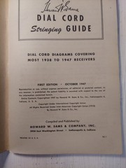 1947 Dial Cord Stringing Guide by Howard W Sams DC-1 Radio Repair 1st Ed 1stP