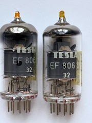 2PCS TESLA EF806S / EF86 / 6267 / 6J32P AUDIO TUBES! NOS! RARE! TESTED!