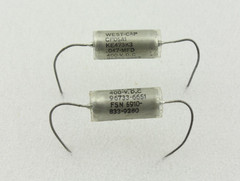 NOS Qty 2 Matched Pair 1960’s West-Cap .047uF 400V Paper In Oil Capacitors USA