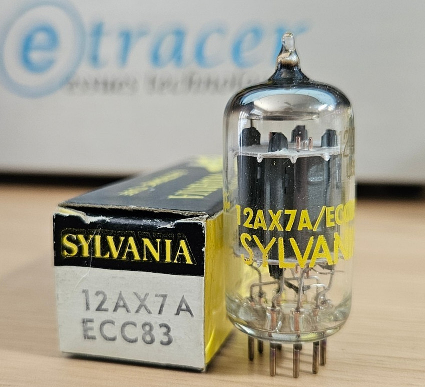 12AX7A SYLVANIA VINTAGE TUBE 17MM PLATE 12AX7 NOS NIB (1967) *eTRACER* #12K