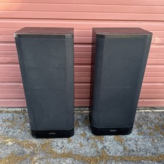 Pioneer CS-R580 3-Way Wood Floor Speakers Black Pair Tested