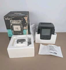 Vintage Sony Mega Watchman FD-525 4.5″ Black & White TV AM/FM Radio CIB TESTED