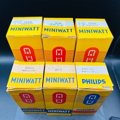 6x Philips Miniwatt Vintage Radio Tubes NOS Boxed Mixed Lot