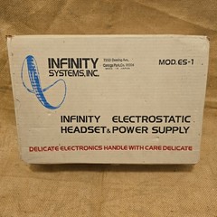 Infinity Electrostatic Headphones 1077 & Power Supply ME-10D UNTESTED ES-1