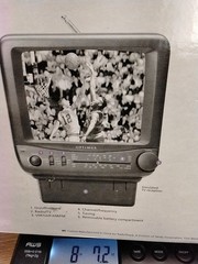 7″ B & W Vintage Portable TV