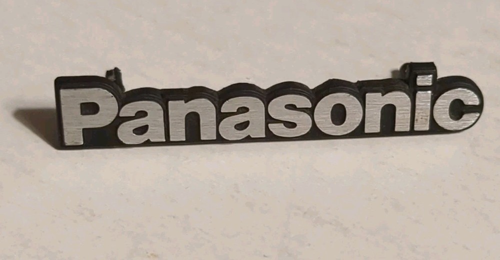 1x Original PANASONIC 1-5/8″ Metal Logo with Posts Emblem Badge