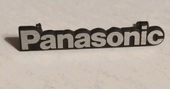 1x Original PANASONIC 1-5/8″ Metal Logo with Posts Emblem Badge