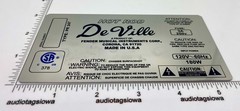 Fender Hot Rod DeVille Amplifier Badge Custom Made Aluminum Self Stick