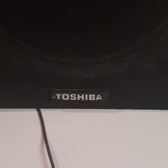 Toshiba Vintage Home Audio Speaker System Black Wood Cabinet Wired