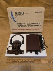 Infinity Electrostatic Headphones 1077 & Power Supply ME-10D UNTESTED ES-1