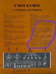 MCINTOSH C32 PREAMPLIFIER SETUP DIRECTIONS QUICK GUIDE “If You’re In A Hurry”
