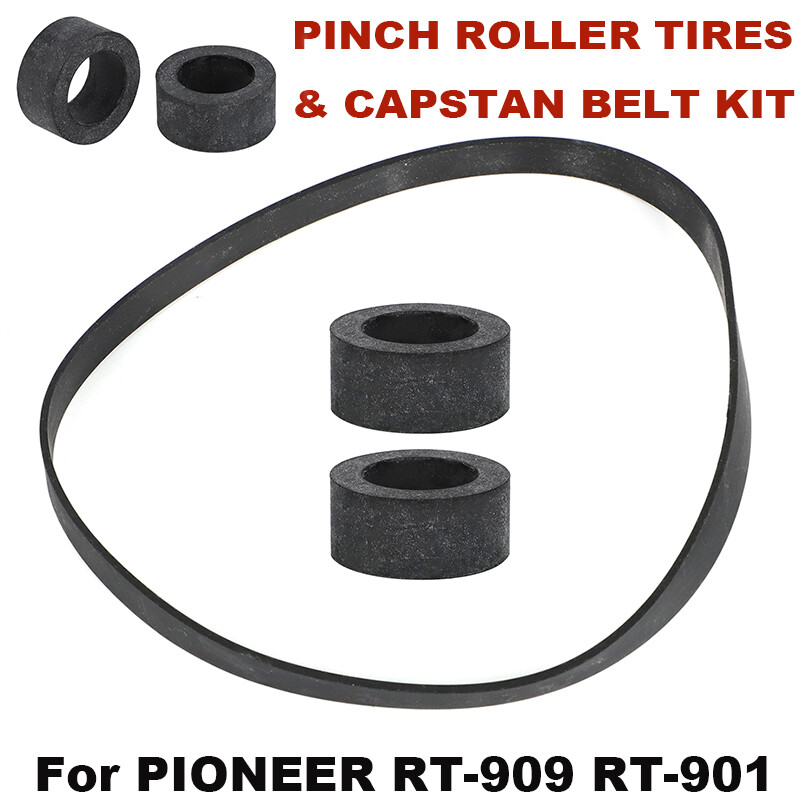 PINCH ROLLER TIRES & BELT REPLACEMENT SET For PIONEER RT-909 RT-901 REEL TO REEL