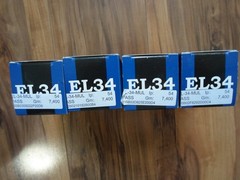 Mullard EL34 Matched Quad–Open Box–Tested Strong