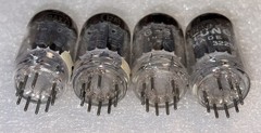 Tungsol 12AX7 Vacuum Tubes Slanted Square Getter Lot Of 4 TV7 Tested Strong