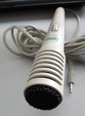 NEW Microphone/Mic w/Stand 3.5mm 1/8″ and 6.35mm 1/4″ adapter, 8ft Cord/Cable
